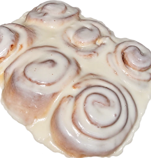 Our cinnamon rolls with traditional icing